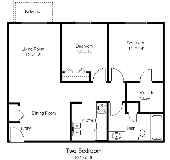 Floor Plans of Woodland Park Apartments in Anoka, MN